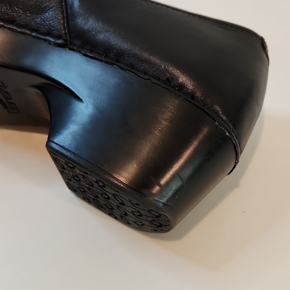Dansko Tenley Black Brown Leather Comfort Slip On Clogs Womens EU 42 US 11.5 EUC - Picture 10 of 14